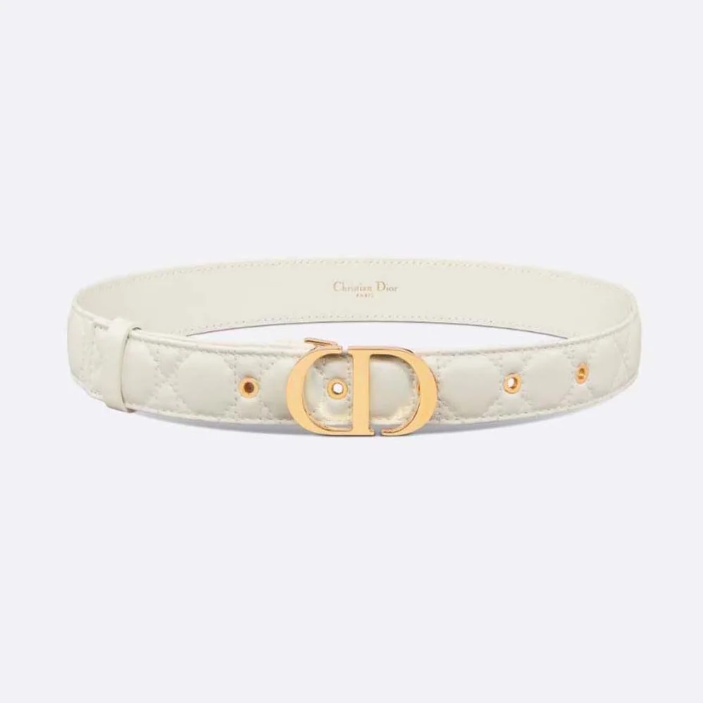 Dior 30 Montaigne Belt Latte Cannage Calfskin 30 MM for Women Dior 30 Montaigne Belt Latte Cannage Calfskin 30 MM for Women