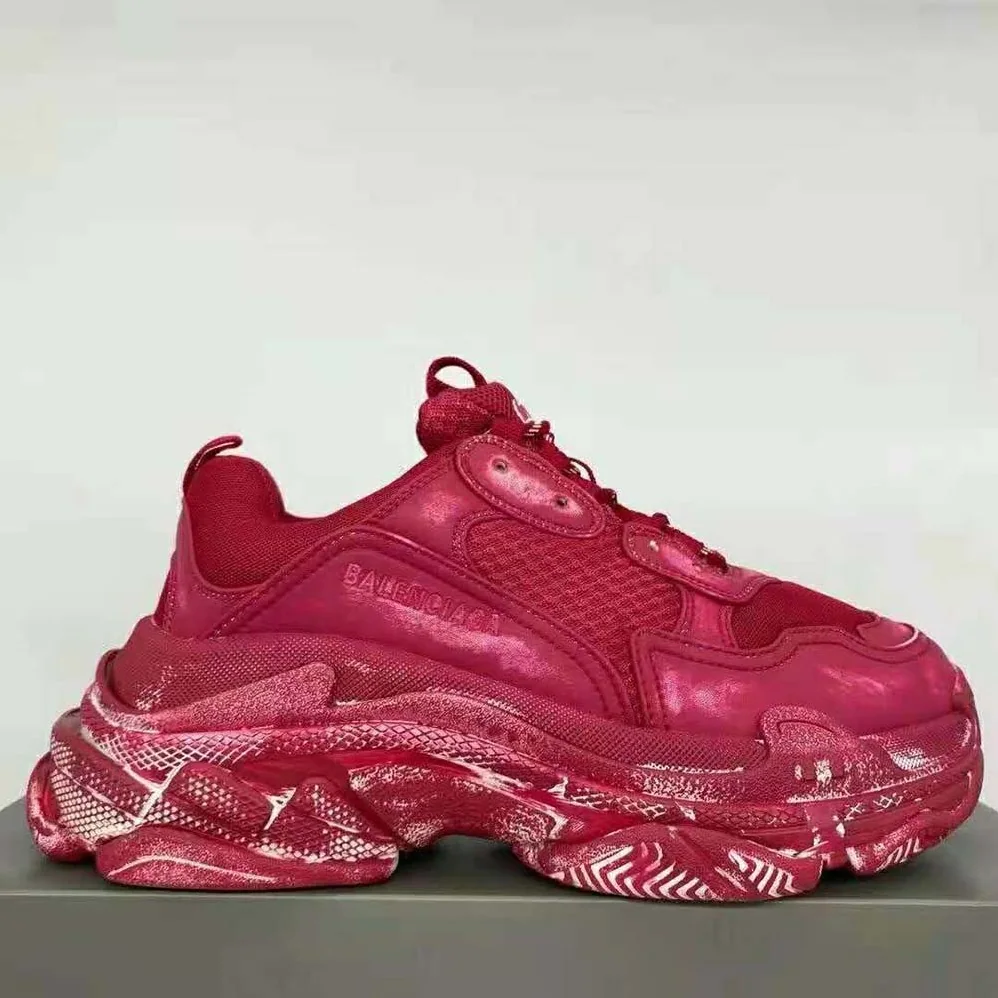 Balenciaga Triple S Faded Sneaker in Red for Women