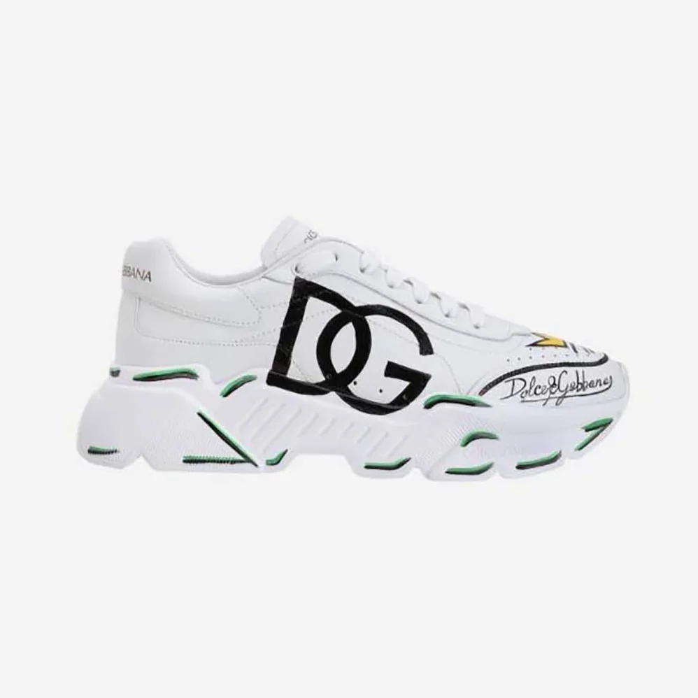 Dolce Gabbana D&G Calfskin Nappa Daymaster Sneakers for Unisex in White Dolce Gabbana D&G Calfskin Nappa Daymaster Sneakers for Unisex in White