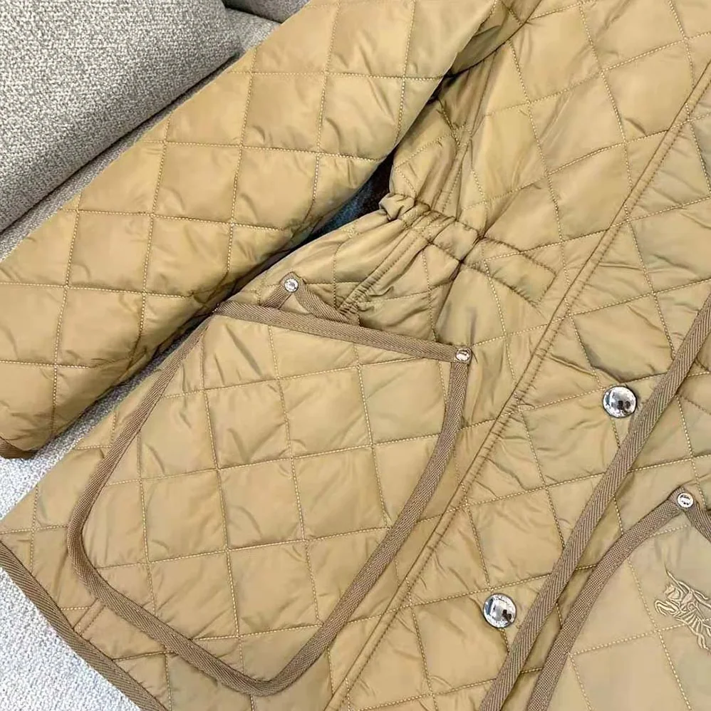 Burberry Diamond Quilted Nylon Jacket for Women in Brown Burberry Diamond Quilted Nylon Jacket for Women in Brown