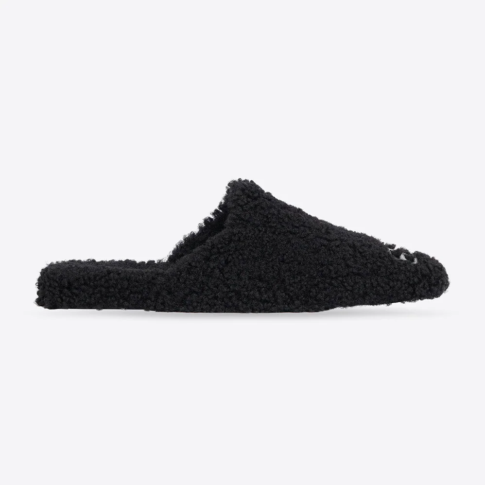 Balenciaga Cosy BB Mule in Black Fake Shearling for Women Balenciaga Cosy BB Mule in Black Fake Shearling for Women