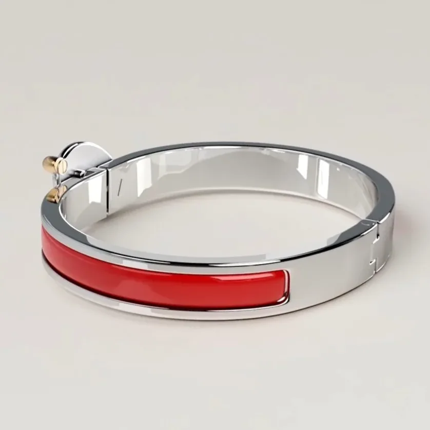Hermes Mini Clic Chaine D Ancre Bracelet Rouge Amarante Silver Hardware Hermes Mini Clic Chaine D Ancre Bracelet Rouge Amarante Silver Hardware