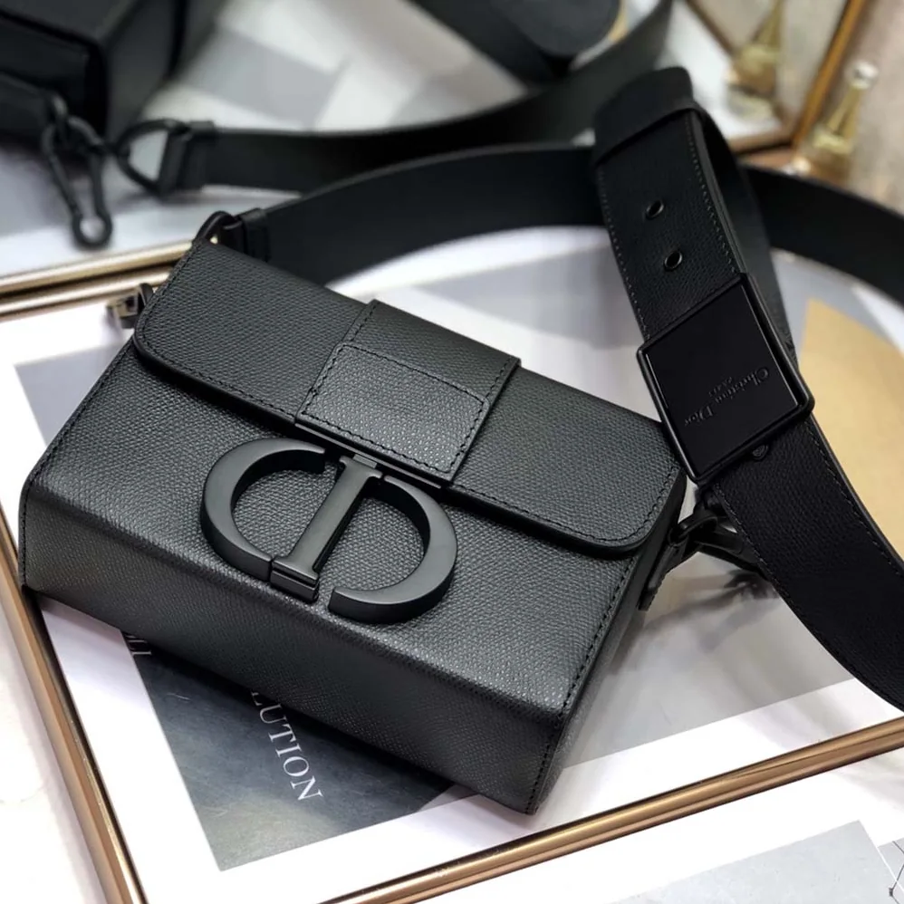 Dior 30 Montaigne Box Bag Black Ultramatte Grained Calfskin for Women Dior 30 Montaigne Box Bag Black Ultramatte Grained Calfskin for Women