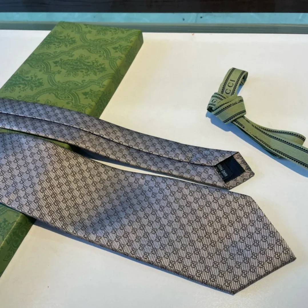 Gucci Monogram Interlocking G Jacquard Tie Light Grey Gucci Monogram Interlocking G Jacquard Tie Light Grey