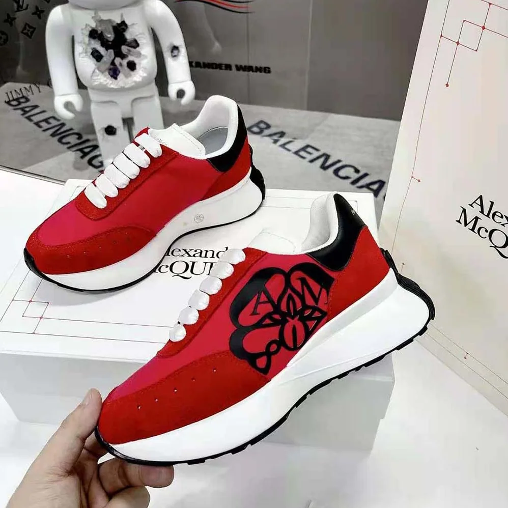 Alexander Mcqueen Sprint Runner in Lust Red for Unisex Alexander Mcqueen Sprint Runner in Lust Red for Unisex