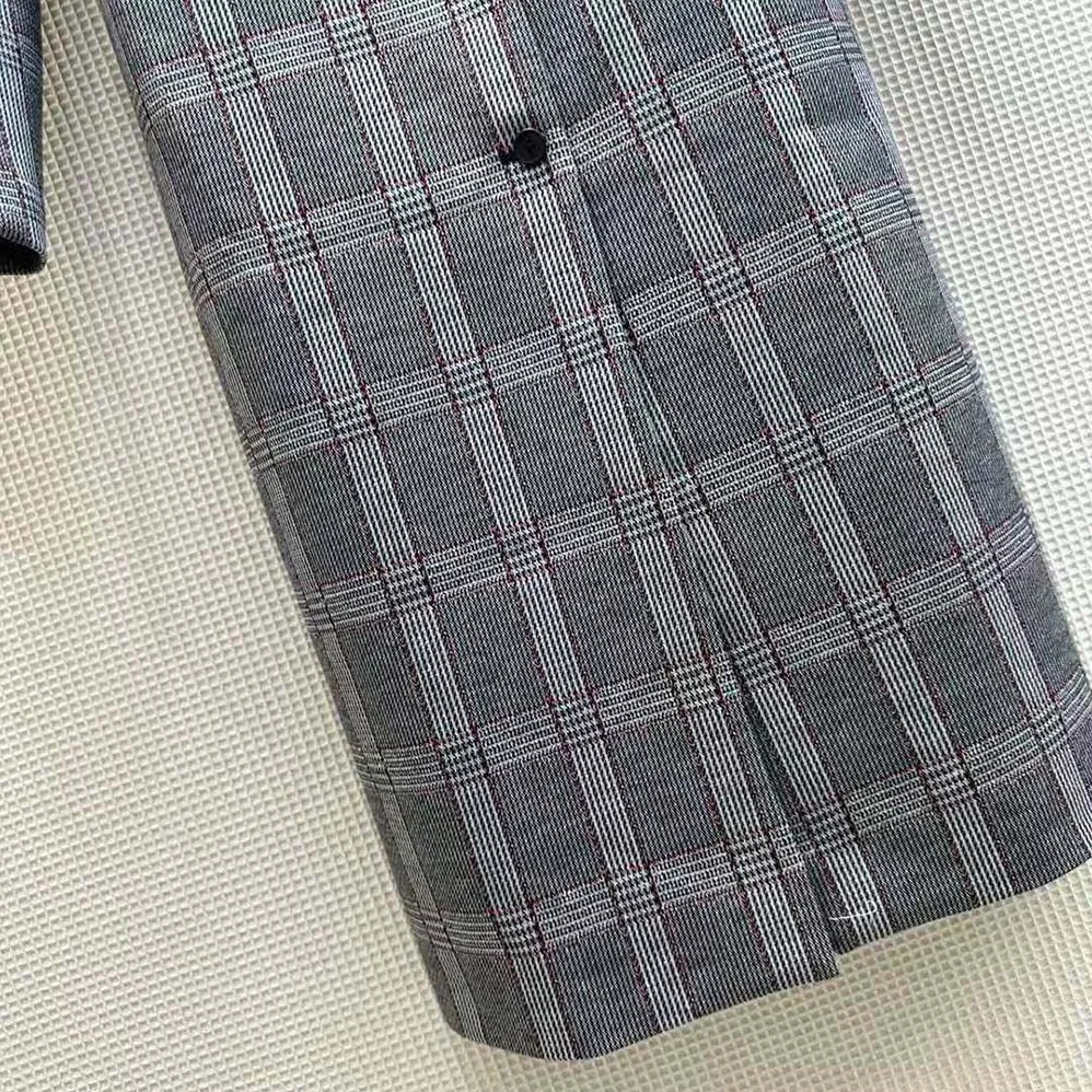 Prada Single-breasted Prince of Wales Mouliné Coat for Women