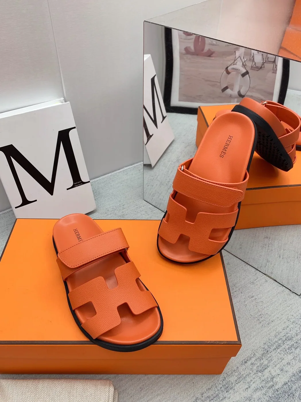 Hermes Chypre Sandal Orange Hermes Chypre Sandal Orange