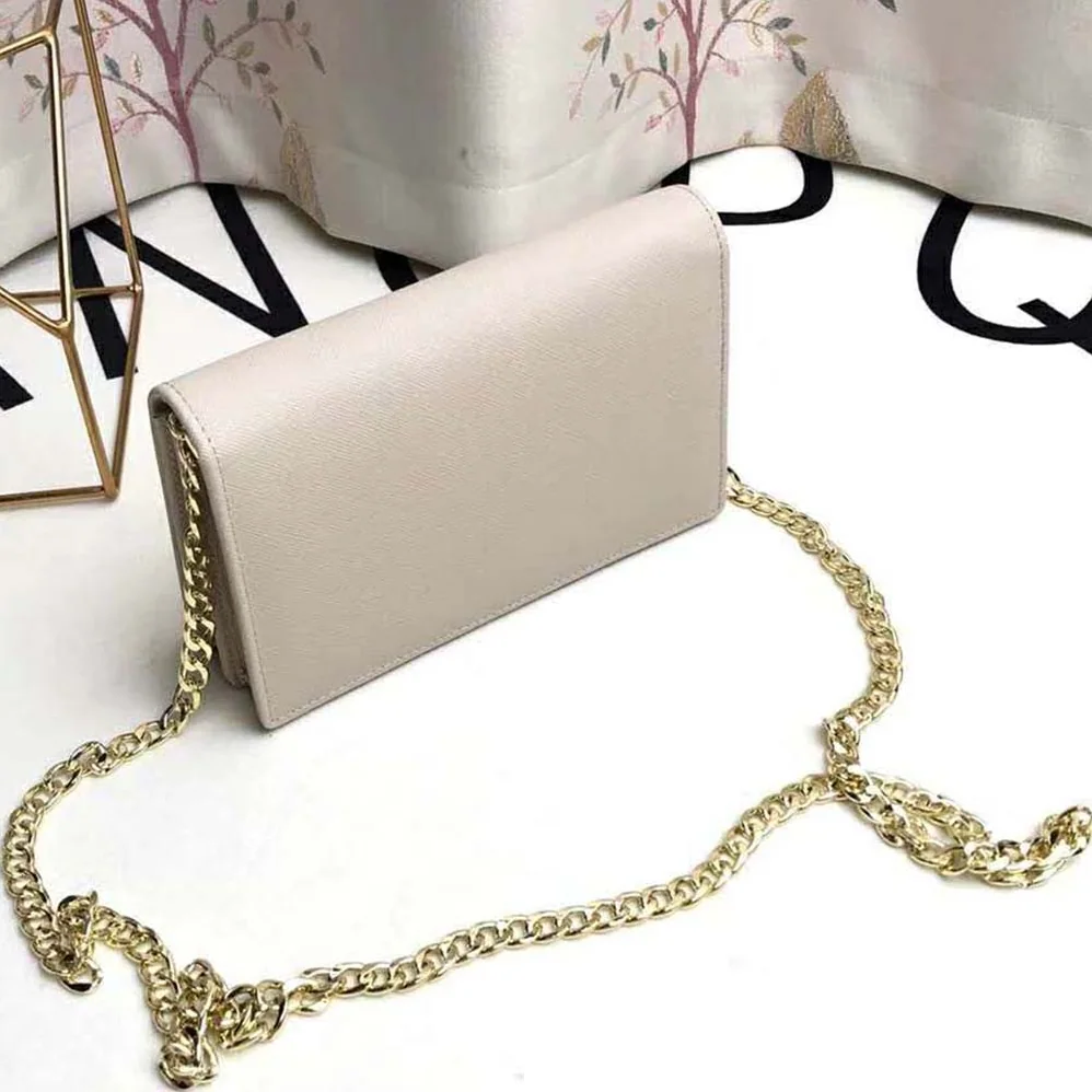 Prada Saffiano Leather Shoulder Bag for Women in Beige