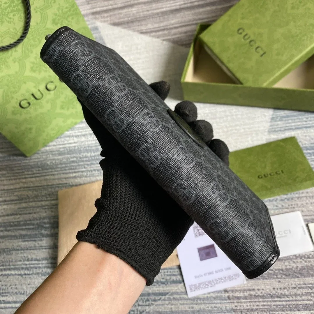 Gucci Ophidia GG Zip Around Wallet With Interlocking G Brown / Gucci Ophidia GG Zip Around Wallet With Interlocking G Brown /