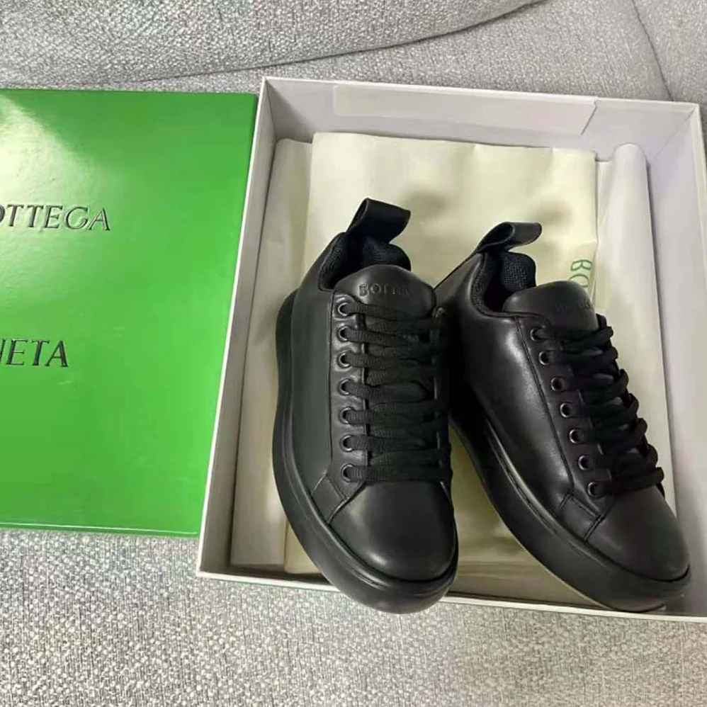 Bottega Veneta Pillow Sneaker Padded Leather Lace-up Sneakers for Unisex in Black