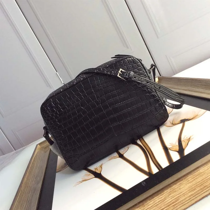 Saint Laurent YSL Lou Camera Bag Crocodile Embossed Leather for Women