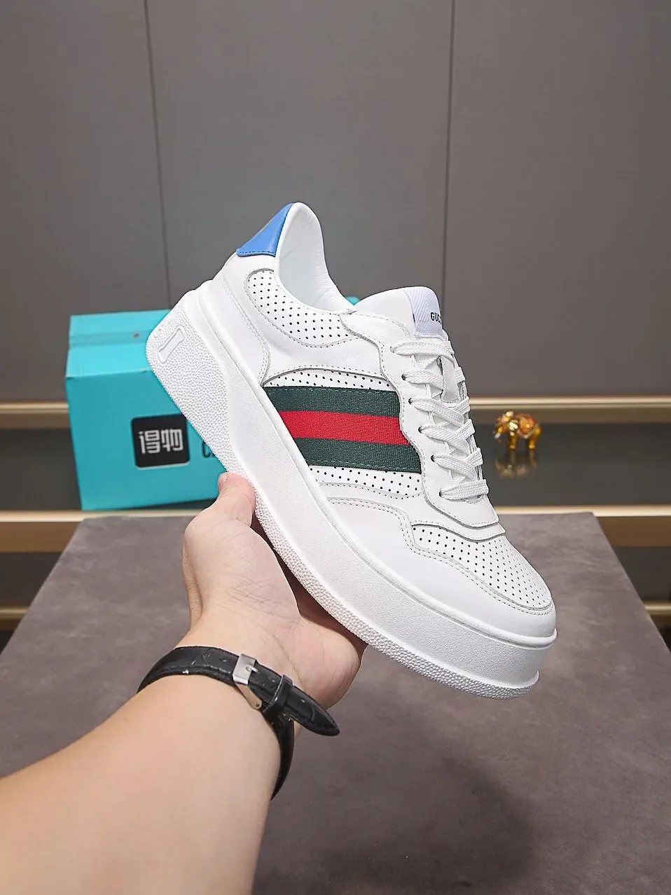 Gucci Sneaker With Web White for Men Gucci Sneaker With Web White for Men
