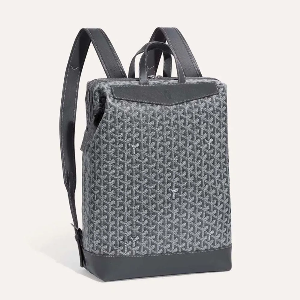 Goyard Sac A Dos Cisalpin in Goyardine Canvas & Chevroches Calfskin for Women in Silver Goyard Sac A Dos Cisalpin in Goyardine Canvas & Chevroches Calfskin for Women in Silver