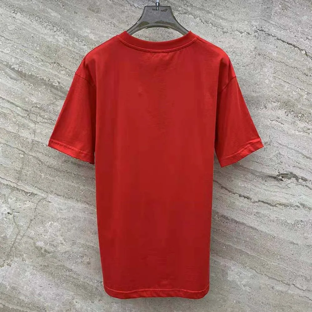 Dior Christian Dior Couture Relaxed-Fit T-Shirt Red Organic Cotton Jersey for Men