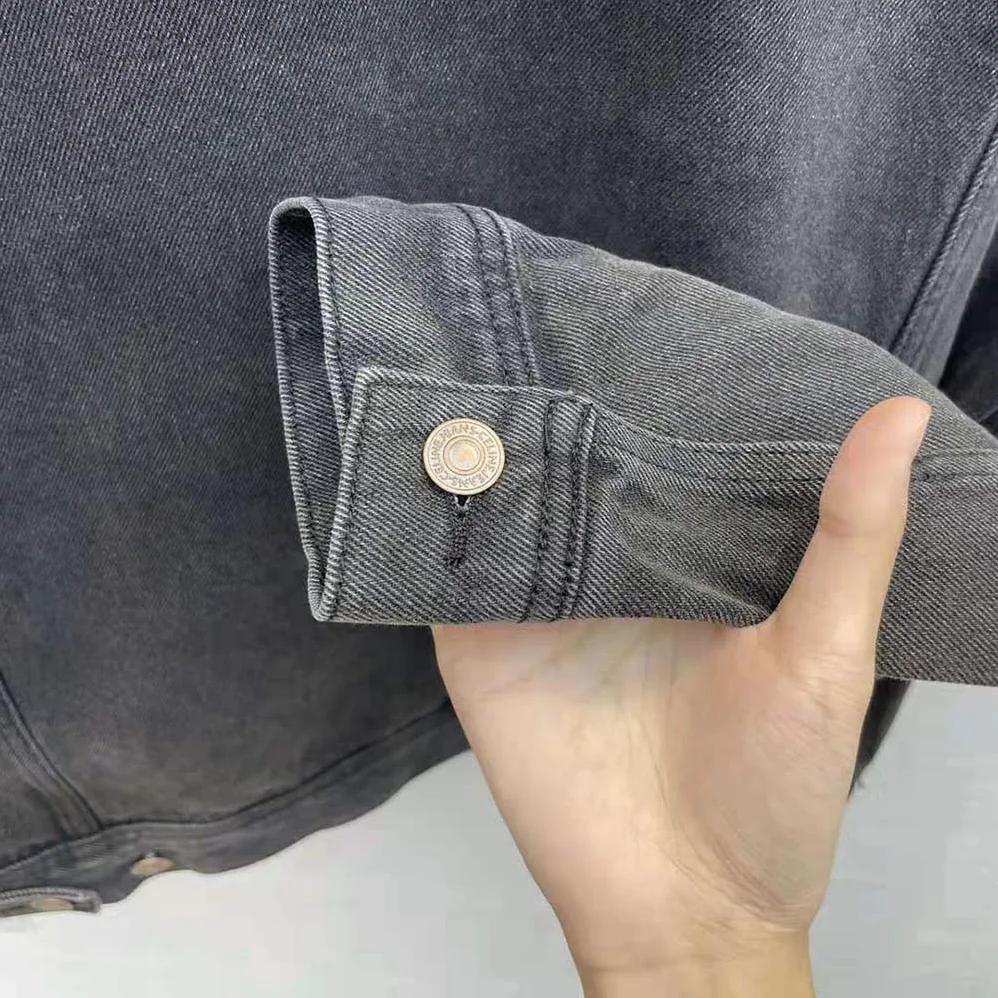 Celine Trucker Jacket in Charcoal Wash Denim for Men Celine Trucker Jacket in Charcoal Wash Denim for Men