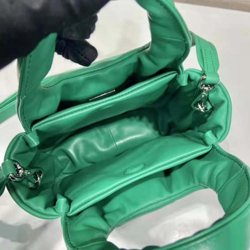 Prada Small Padded Prada Soft Nappa-Leather Bag for Women in Green