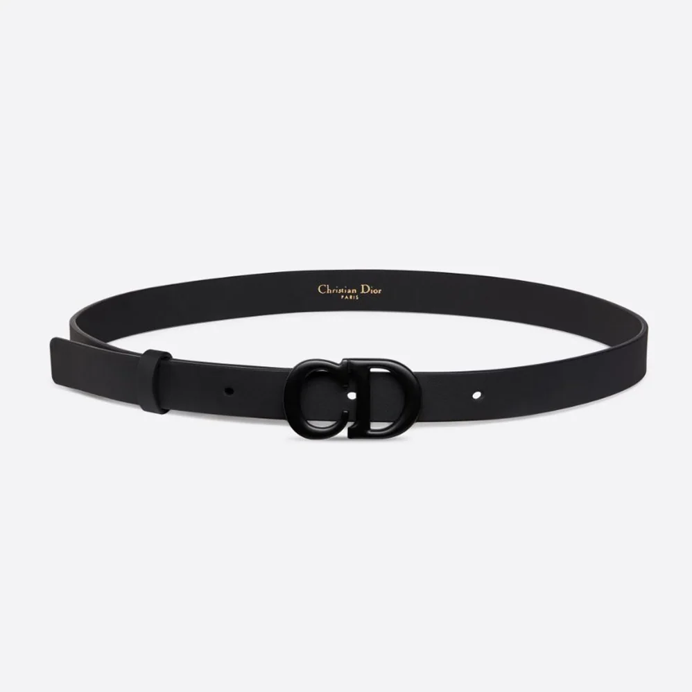 Dior Saddle Belt Black Matte Calfskin 20 MM for Women