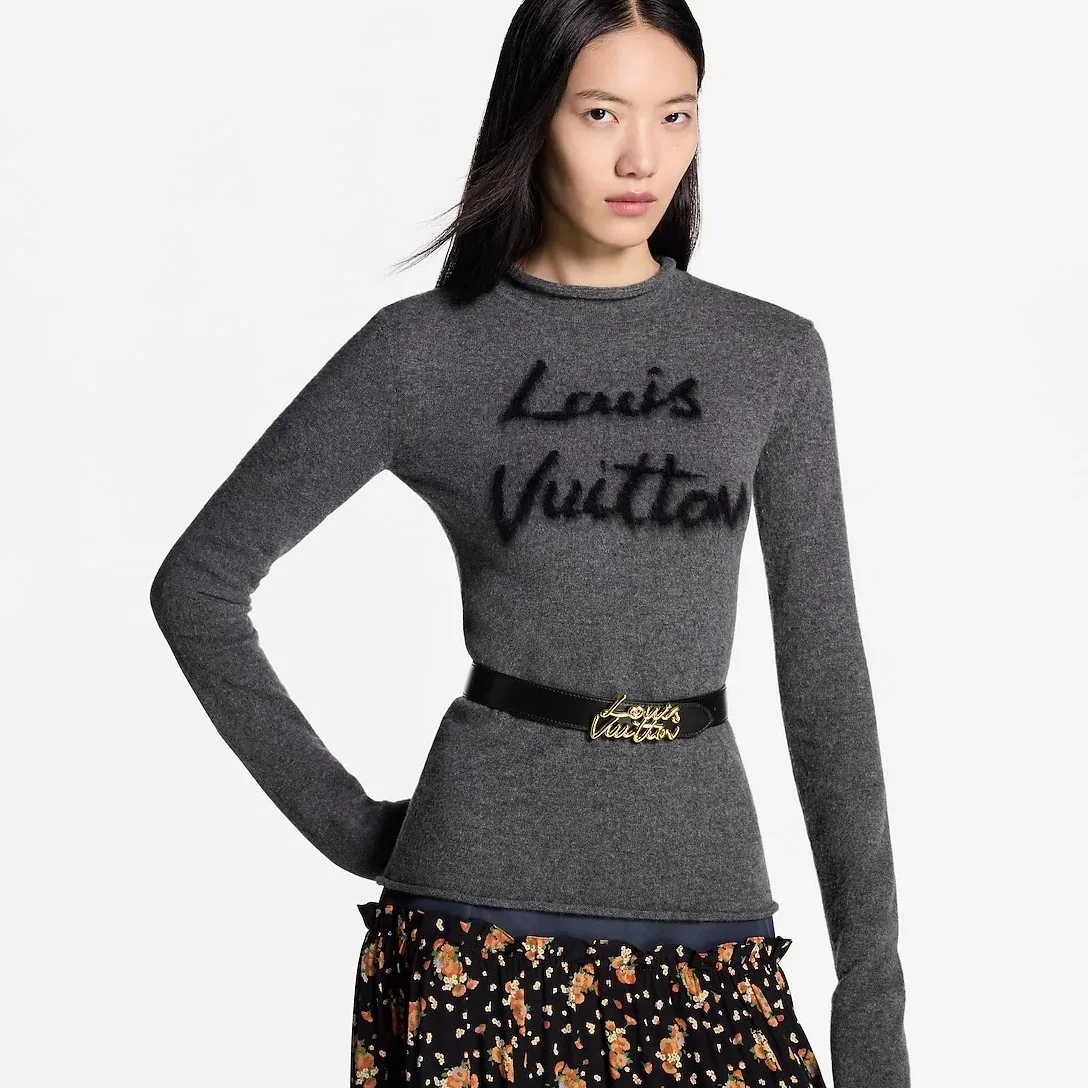 Louis Vuitton LV Script Belt Black Monogram -M4472V