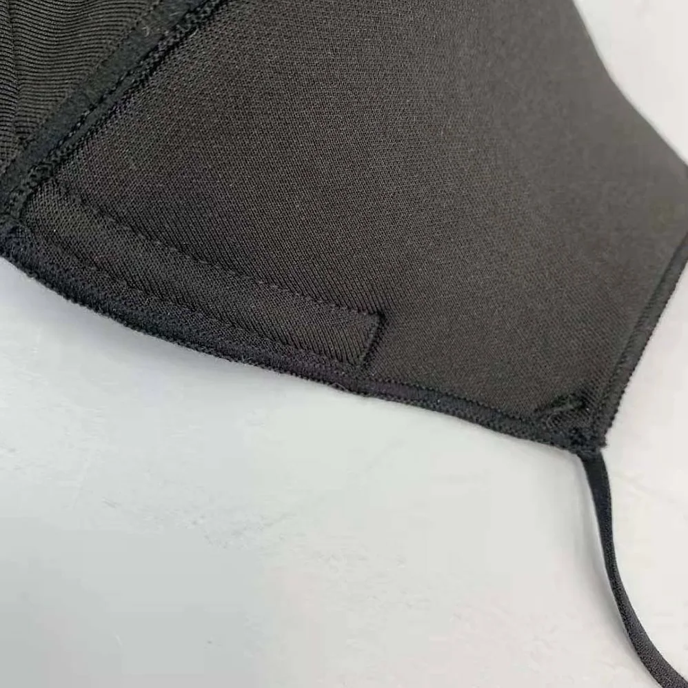 Balenciaga Care Mask in Black and White Printed Neoprene for Women Balenciaga Care Mask in Black and White Printed Neoprene for Women