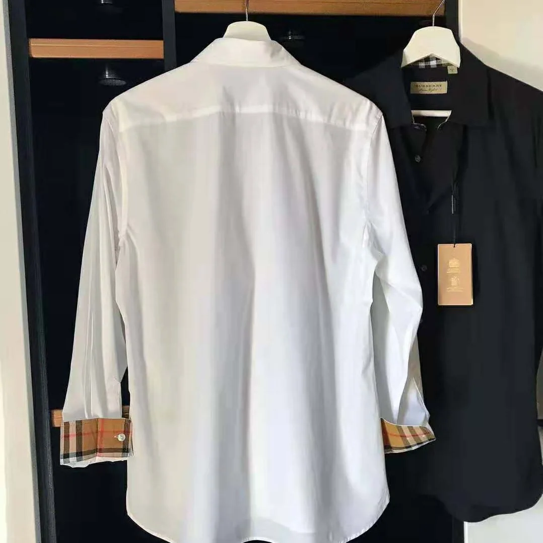 Burberry Stretch Cotton Poplin Shirt for Men in White