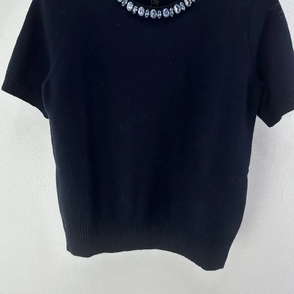 Prada Wool And Cashmere Crew-Neck Sweater for Women in Navy