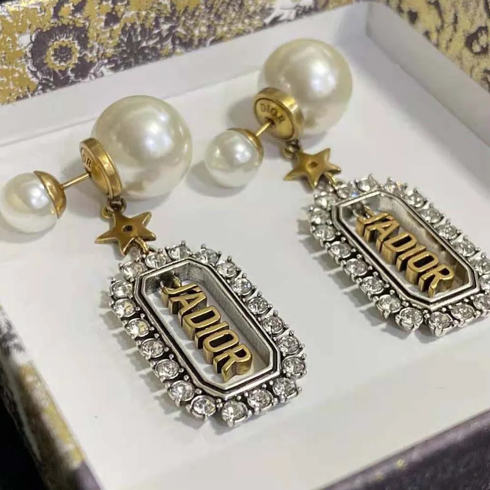 Dior Tribales Earrings Antique Gold and Palladium for Women in Finish Metal Dior Tribales Earrings Antique Gold and Palladium for Women in Finish Metal