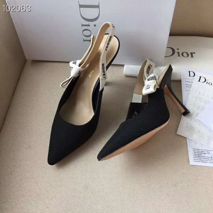 Dior J'adior Pump in Technical Canvas in 10cm Heel for Women in Black Dior J'adior Pump in Technical Canvas in 10cm Heel for Women in Black