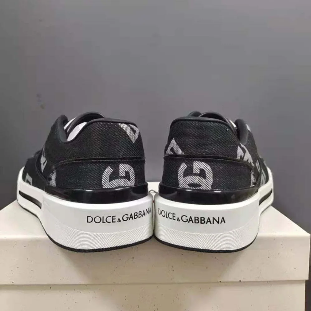 Dolce Gabbana D&G New Roma Sneakers with Denim Logo for Men Dolce Gabbana D&G New Roma Sneakers with Denim Logo for Men