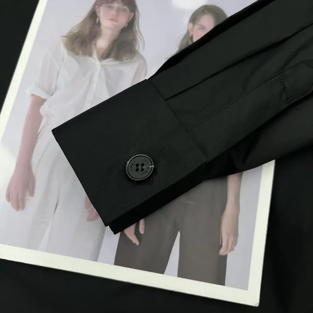 Dior Shirtdress Black Lightweight Cotton and Silk Poplin for Women
