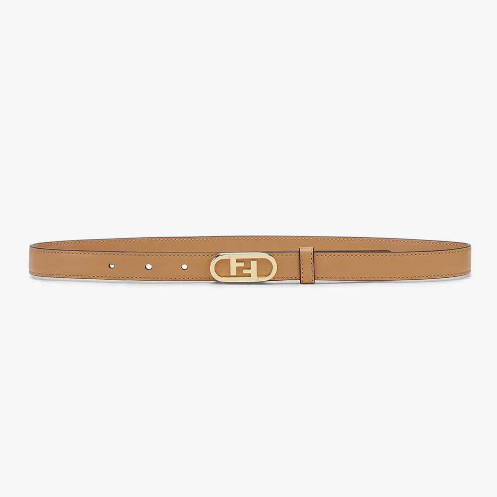 Fendi Narrow Belt with Loop and Fendi OLock Stud Buckle for Women Fendi Narrow Belt with Loop and Fendi OLock Stud Buckle for Women