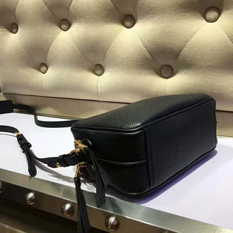 Prada Calf Leather Shoulder Bag for Women in Black Prada Calf Leather Shoulder Bag for Women in Black