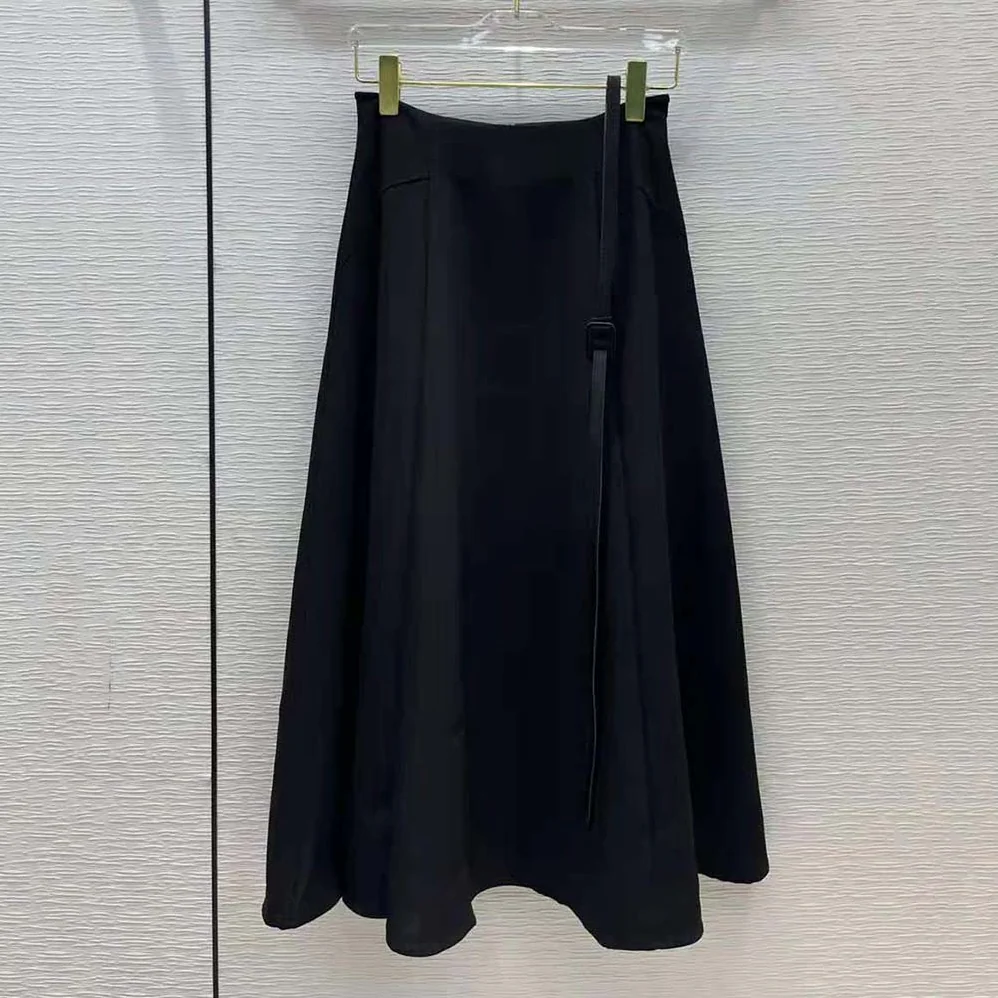 Dior Mid-Length Skirt Black Wool and Silk for Women