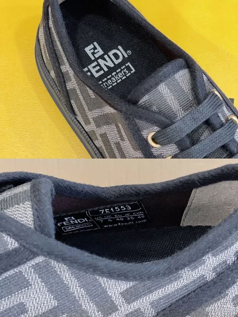Fendi Domino Fabric Sneakers Black Fendi Domino Fabric Sneakers Black