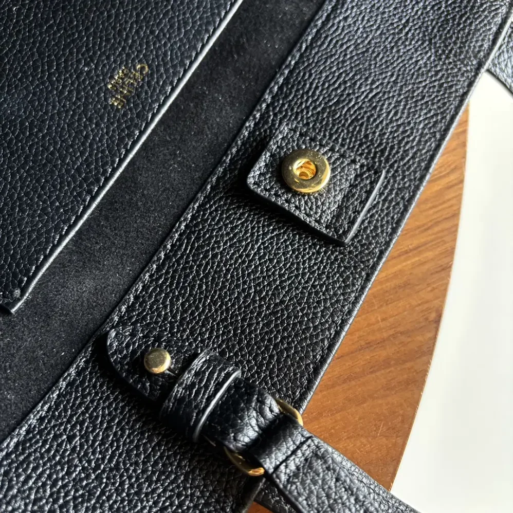 Celine Mini Cabas Anais Cuir Triomphe in Grained Calfskin for Unisex in Black