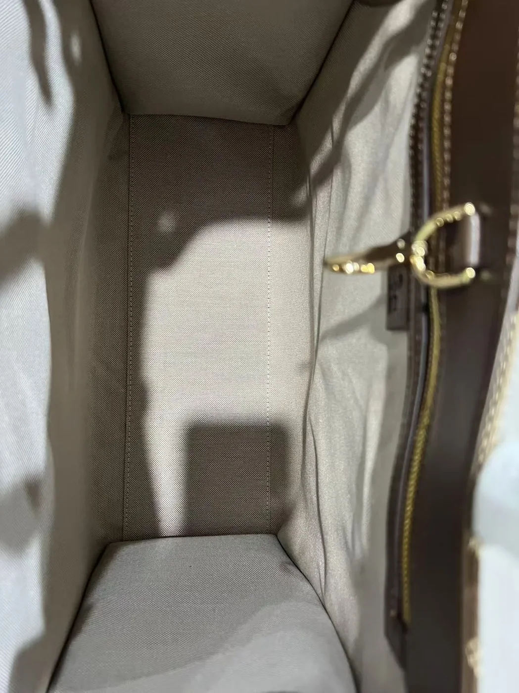Gucci Tote Bag With Jumbo Camel And Ebony Jumbo GG Canvas / Gucci Tote Bag With Jumbo Camel And Ebony Jumbo GG Canvas /