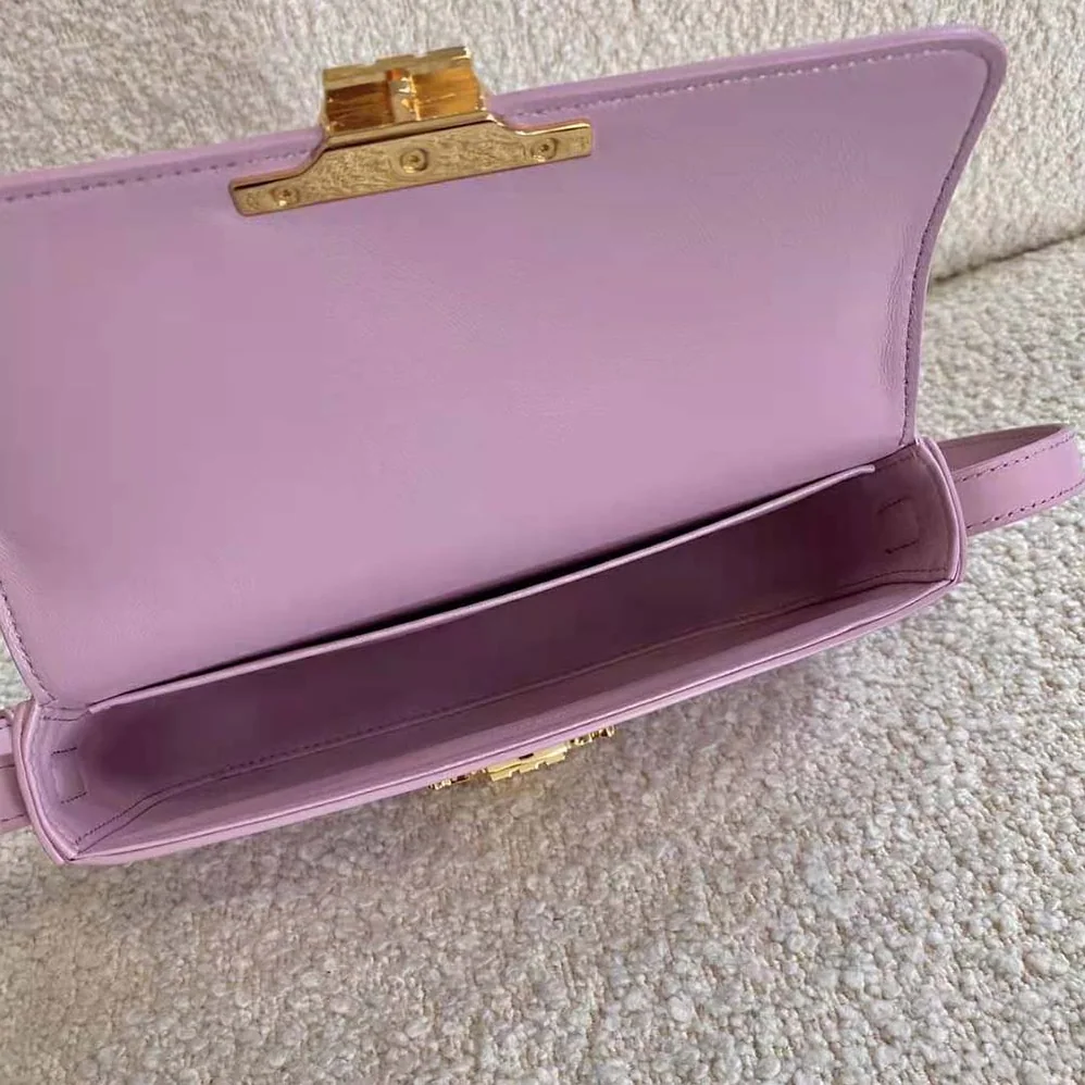 Celine Triomphe Shoulder Bag in Natural Calfskin for Women in Purple Celine Triomphe Shoulder Bag in Natural Calfskin for Women in Purple
