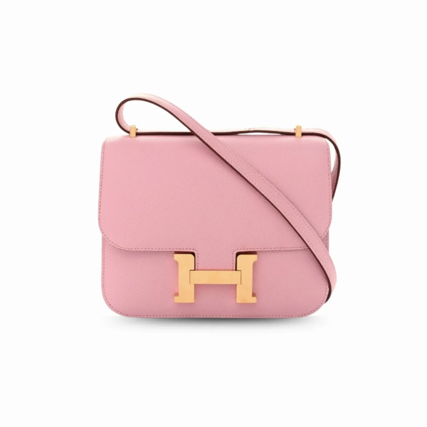 Hermes Constance 18 Crossbody Bag in Pink Gold Hardware