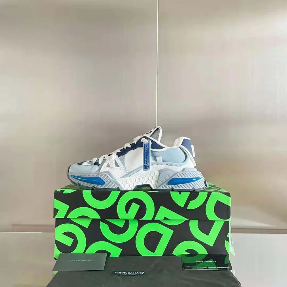 Dolce Gabbana D&G Mixed-Material Airmaster Sneakers for Unisex in Blue