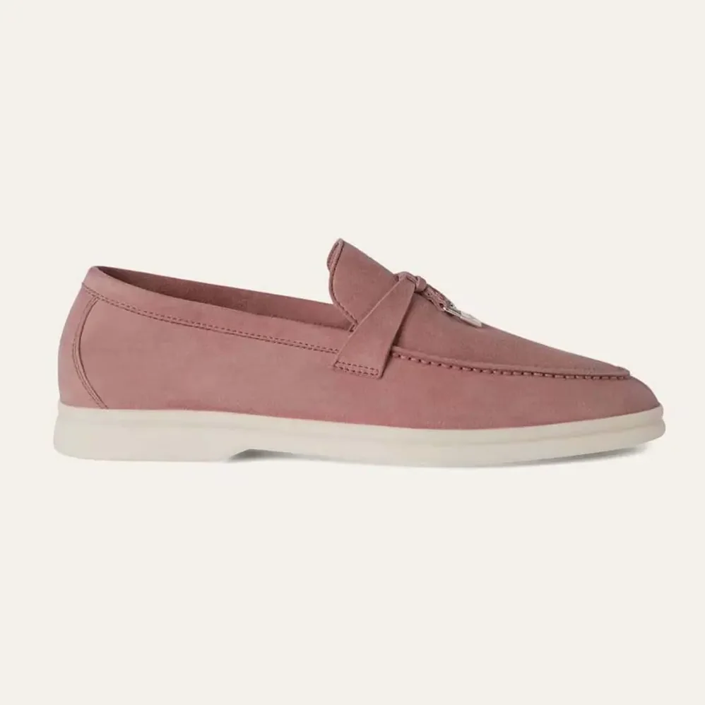 Loro Piana Summer Charms Walk Loafers for Unisex in Pink