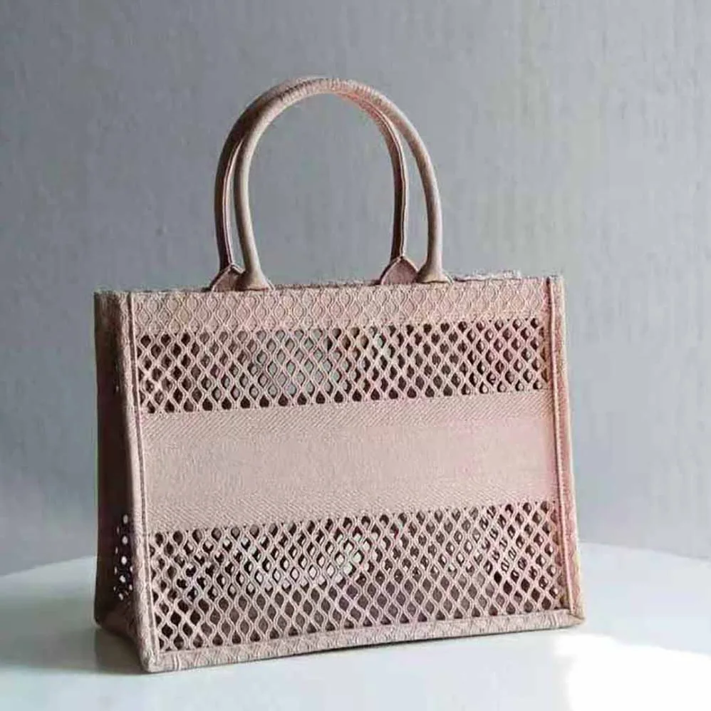 Dior Small Dior Book Tote Pink Mesh Embroidery for Women Dior Small Dior Book Tote Pink Mesh Embroidery for Women