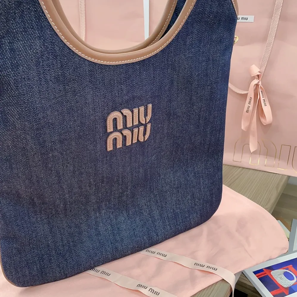 Miu Miu Ivy Denim Bag for Women Miu Miu Ivy Denim Bag for Women