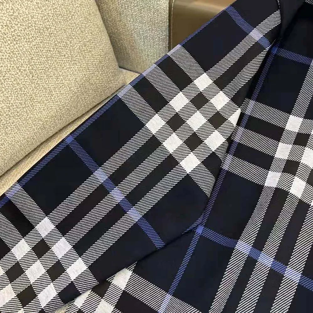 Burberry Check Cotton Jacquard Hoodie for Men in Blue