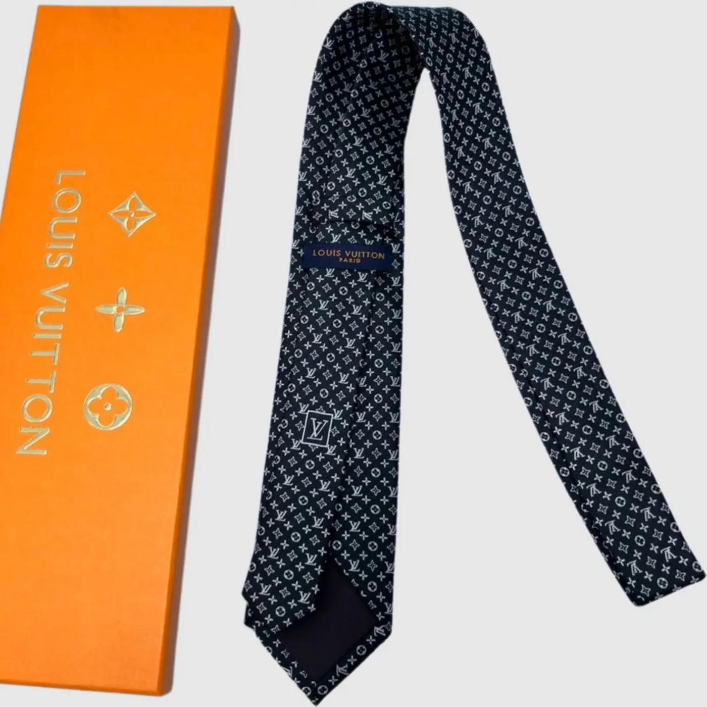 Louis Vuitton Monogram Classic Tie Black LV for Men Louis Vuitton Monogram Classic Tie Black LV for Men
