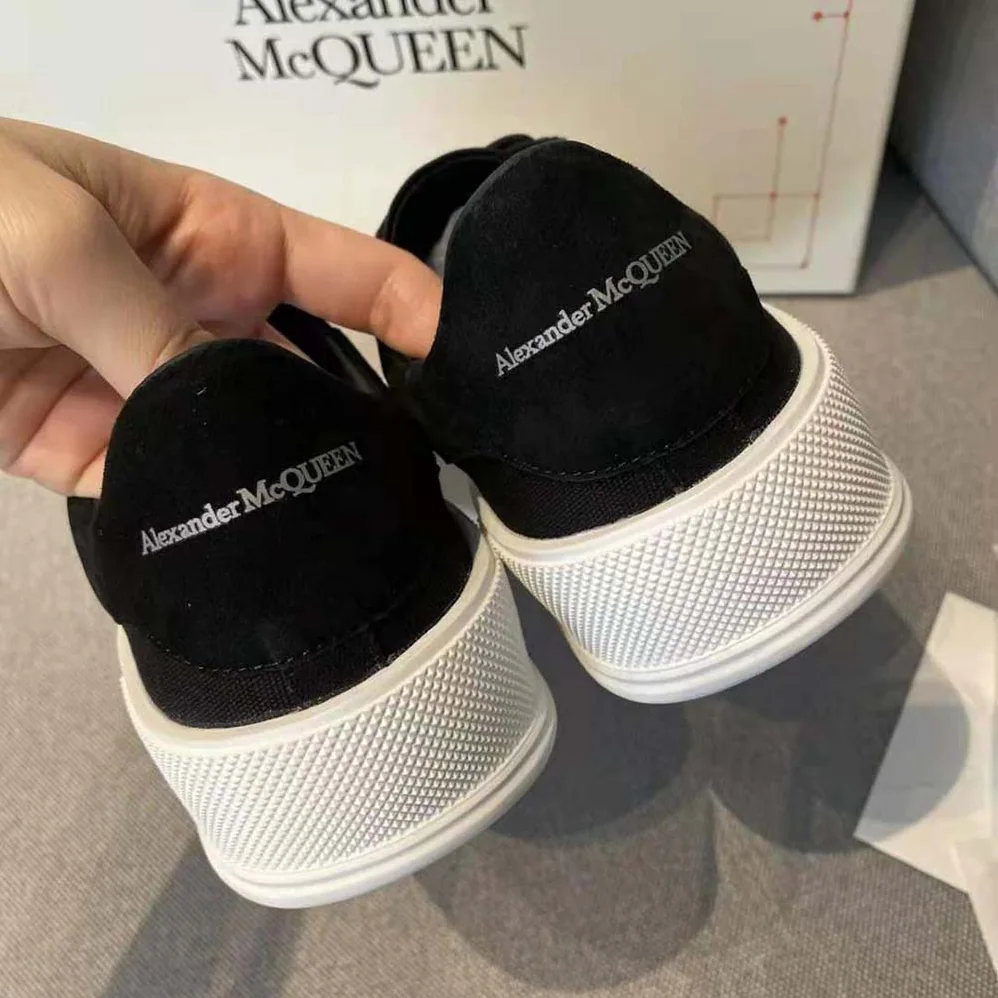 Alexander Mcqueen Deck Lace Up Plimsoll for Women in Black
