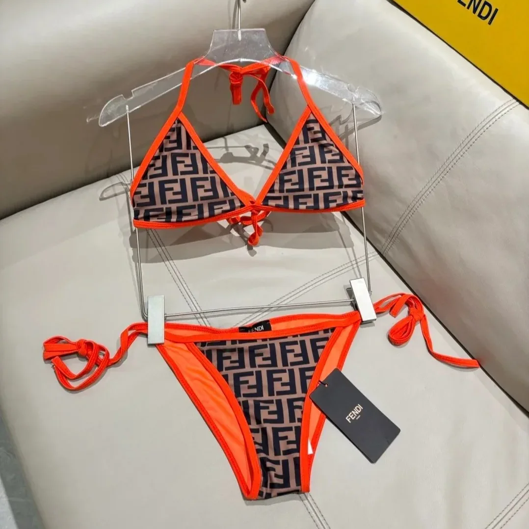 Fendi Monogram Bikini Brown in Orange