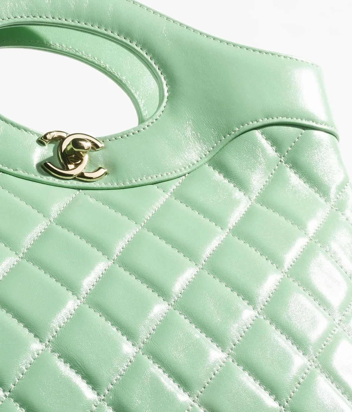 Chanel Shopping Bag Light Green 14 Inches/ Chanel Shopping Bag Light Green 14 Inches/
