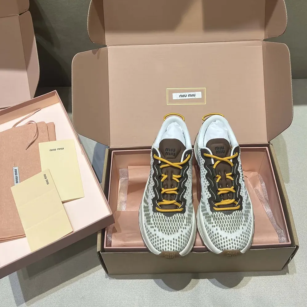 Miu Miu Technical Fabric Sneakers for Women in Green