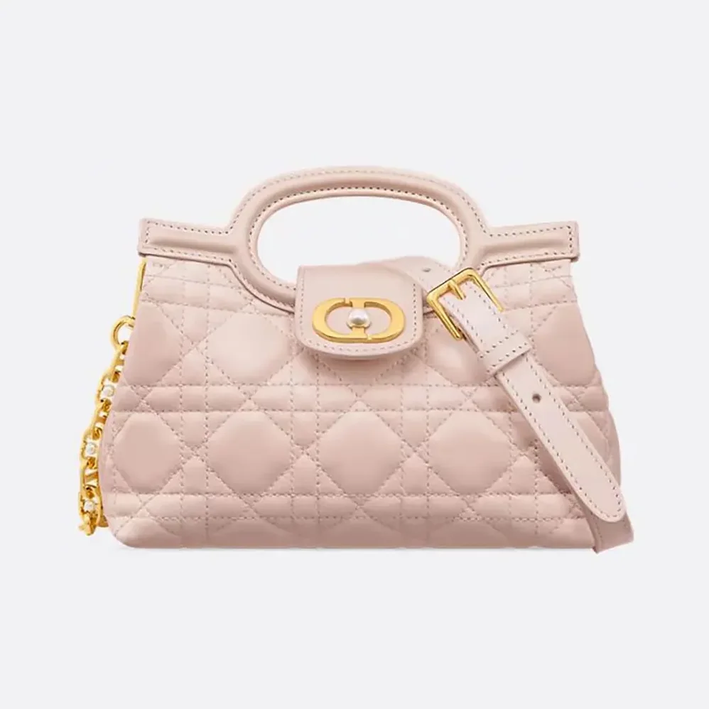 Dior Jolie Top Handle Mini Bag Powder Pink Cannage Lambskin for Women Dior Jolie Top Handle Mini Bag Powder Pink Cannage Lambskin for Women