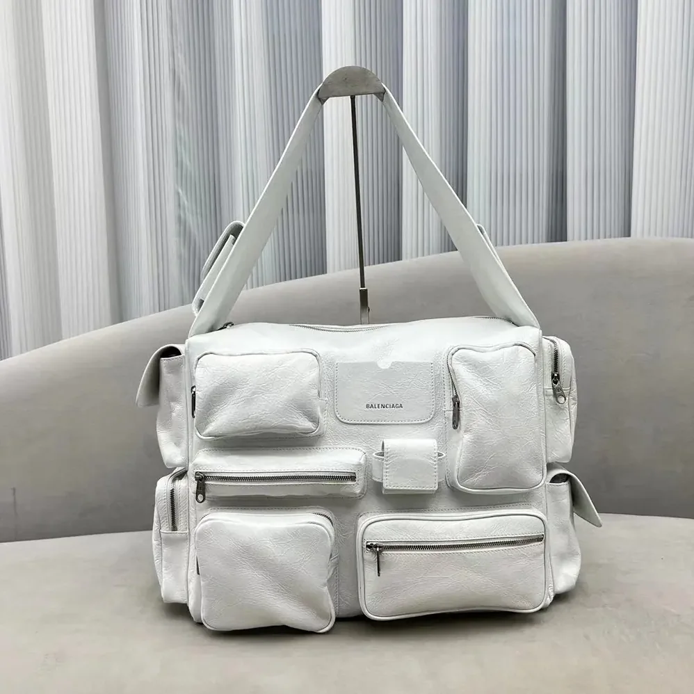 Balenciaga Superbusy Large Sling Bag in White for Women Balenciaga Superbusy Large Sling Bag in White for Women