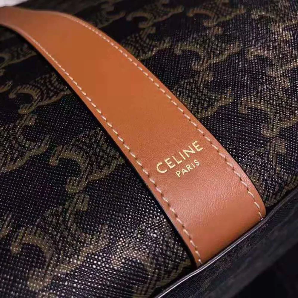 Celine Medium Cabas in Triomphe Canvas for Women in Brown